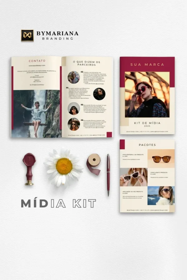 Mídia Kit - Vermelho Cereja